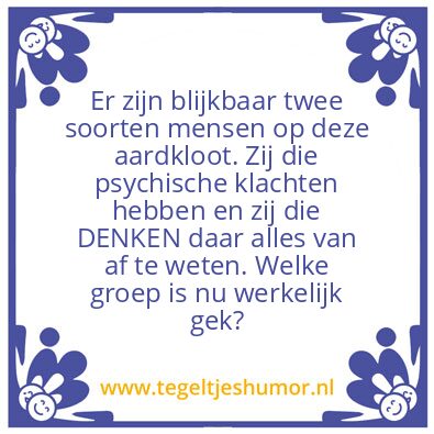 Tegeltje: Ja ’t is maar een vraag!