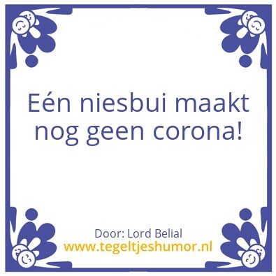 Tegeltje: Corona