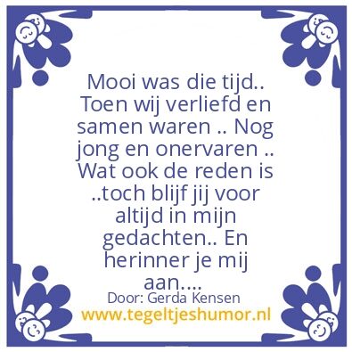 Tegeltje: Mooi