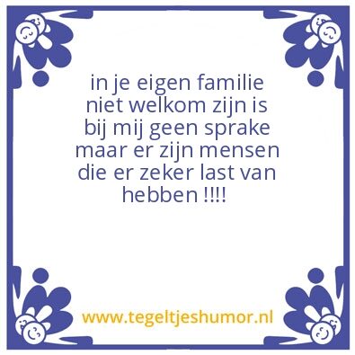 Tegeltje: familie