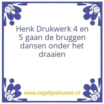 Tegeltje: Drukwerk