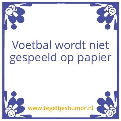 Tegeltje: Voetbal