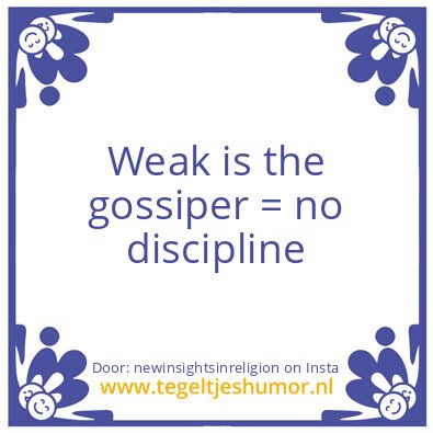 Tegeltje: Loser = No discipline