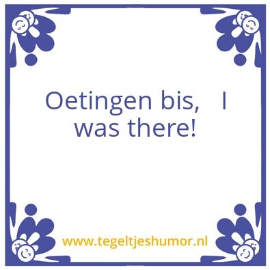 Tegeltje: Oetingen Bis