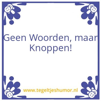 Tegeltje: Knoppen