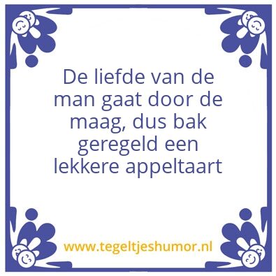 Tegeltje: De liefde van de man