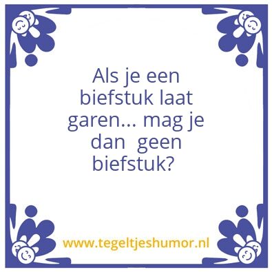 Tegeltje: Biefstuk