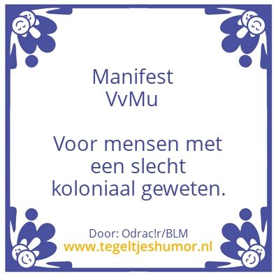 Tegeltje: Manifest vvmu