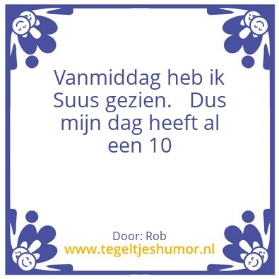 Tegeltje: Suus