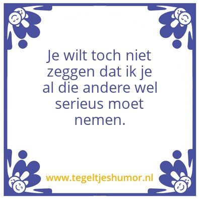 Tegeltje: Zeggen
