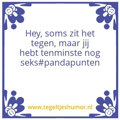 Tegeltje: Pandapunten