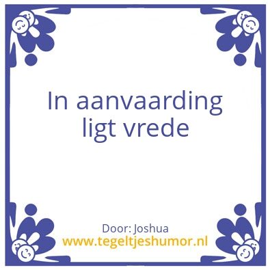 Tegeltje: Joshua
