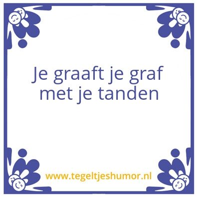 Tegeltje: eet gezond
