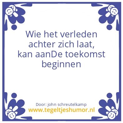 Tegeltje: toekomst