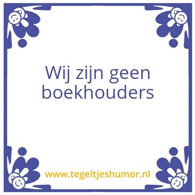 Tegeltje: Boekhouders
