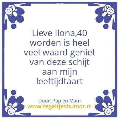 Tegeltje: Schijt aan je leeftijdtaart
