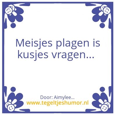 Tegeltje: Plagen
