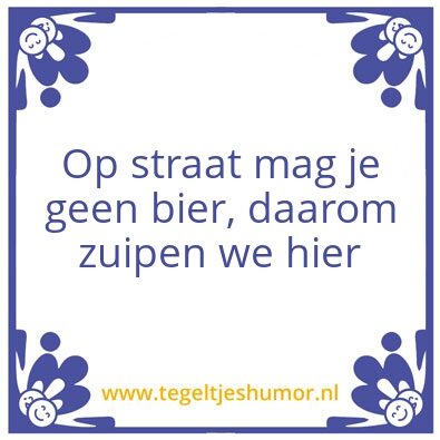 Tegeltje: Stok