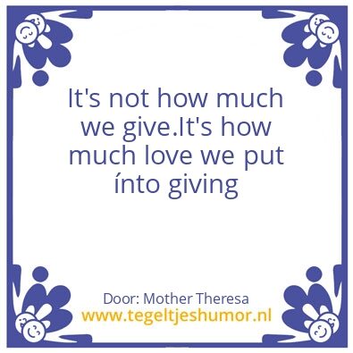 Tegeltje: Giving