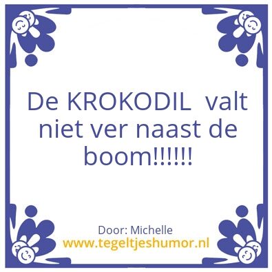 Tegeltje: Krokodil