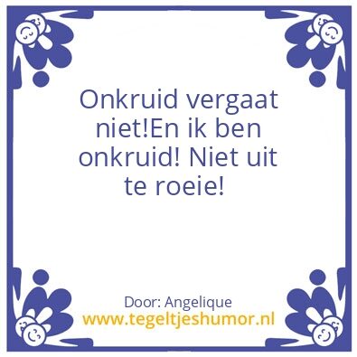 Tegeltje: Onkruid
