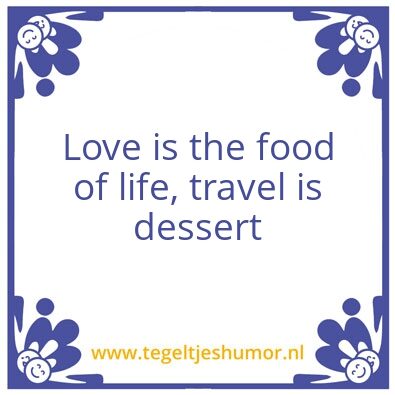 Tegeltje: Food
