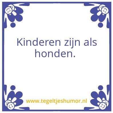 Tegeltje: Hond