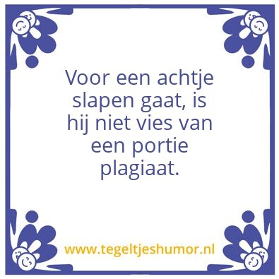 Tegeltje: Achtje