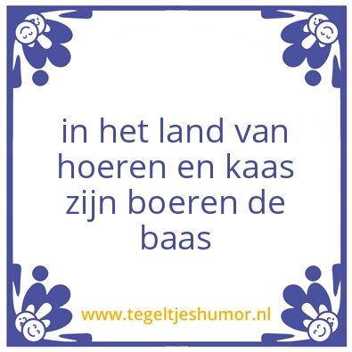Tegeltje: de baas