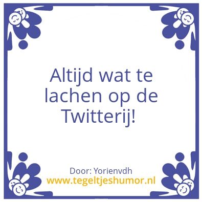 Tegeltje: Twitterij