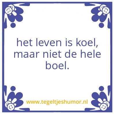 Tegeltje: henkie