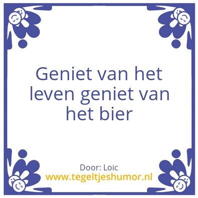 Tegeltje: Geniet