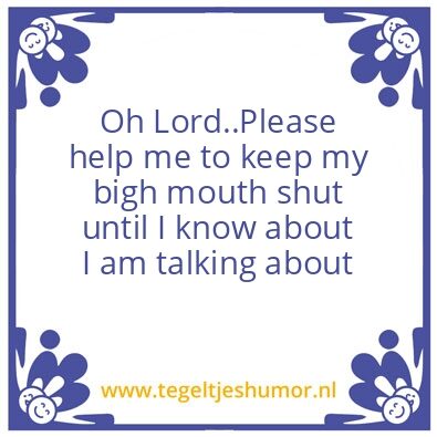 Tegeltje: Oh Lord