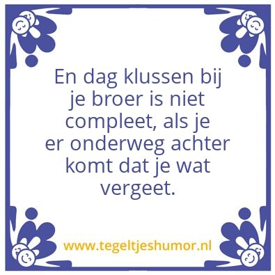 Tegeltje: klussen