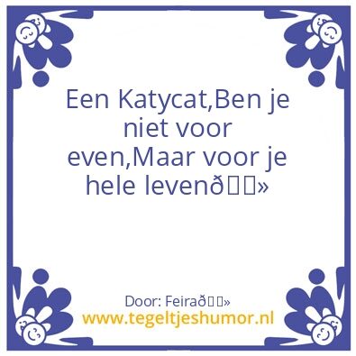 Tegeltje: Katycat