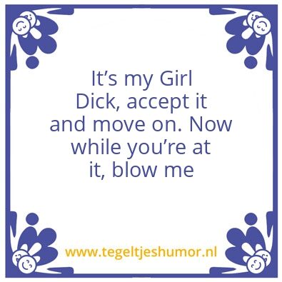 Tegeltje: Girlcock