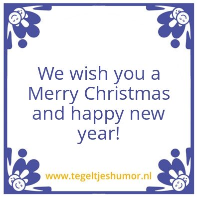 Tegeltje: Merry Christmas