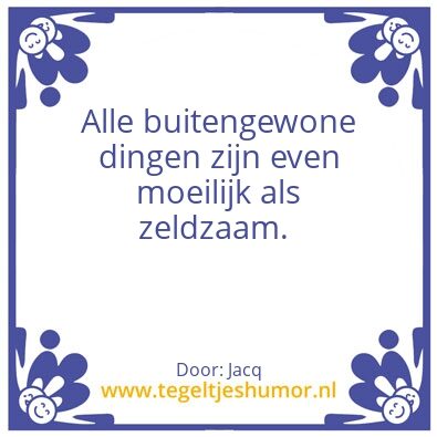 Tegeltje: Buitengewoon