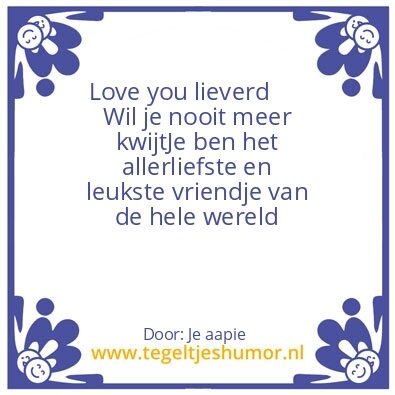 Tegeltje: Liefde