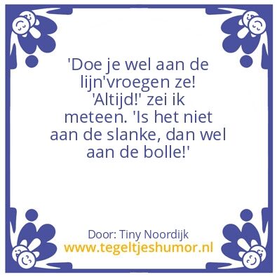 Tegeltje: mop