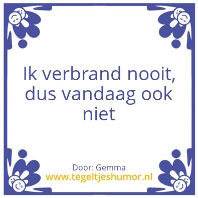 Tegeltje: Gemmaâ€™s tegel