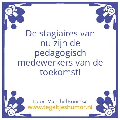 Tegeltje: Stage