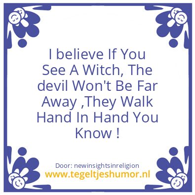 Tegeltje: Witch devil  2