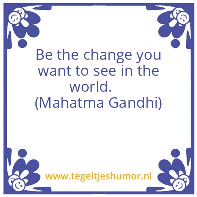 Tegeltje: Mahathma Gandhi
