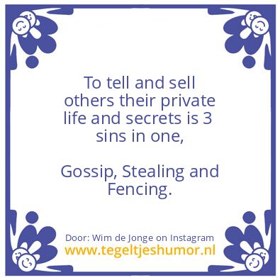 Tegeltje: 3 sins in one
