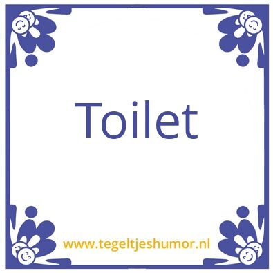 Tegeltje: wc