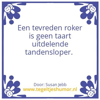 Tegeltje: Susan Jebb