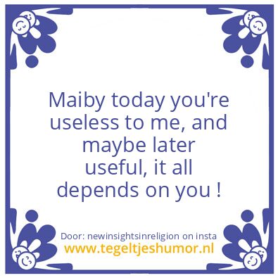 Tegeltje: WAKE UP !