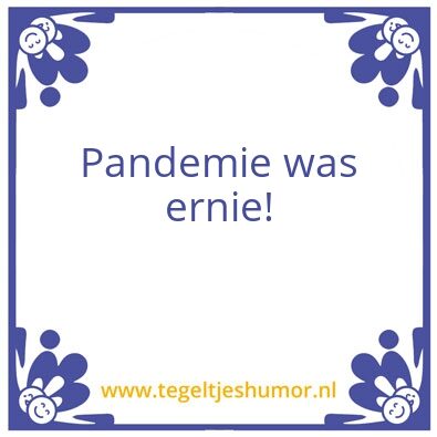 Tegeltje: Covid