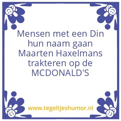 Tegeltje: HAX
